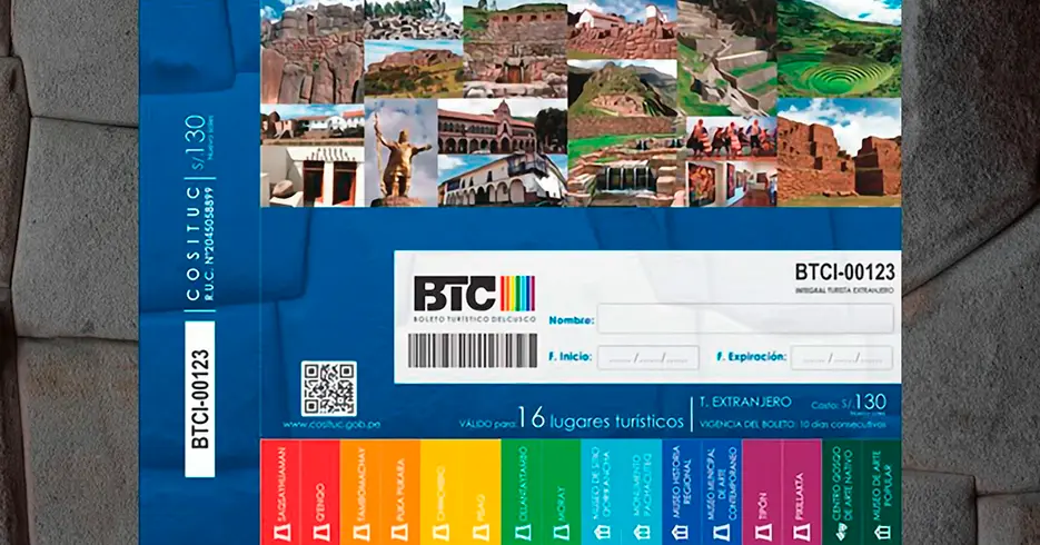 boleto general para visitar los sitios arqueologicos de cusco, museos y centros de arte