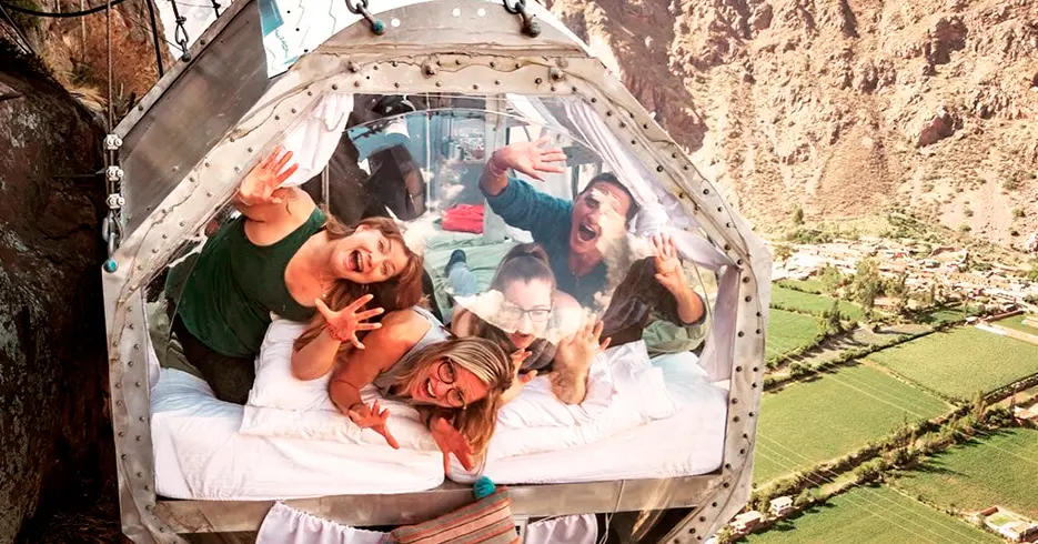 Descubre los 3 hoteles en Cusco rodeados de naturaleza 3 sky lodge, hoteles en cusco capsulas colgantes