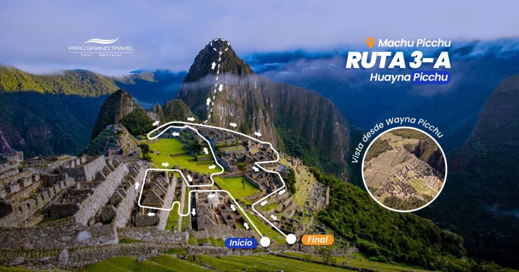 Ruta 3A de Circuito 3 Machu Picchu - vista del huayna picchu