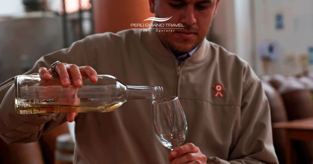 Dónde comprar pisco peruano: La guía definitiva para encontrar el verdadero espíritu del Perú 2026 7 somelier dando de gustar pisco, pisco puro peruano, pisco peruano en ica